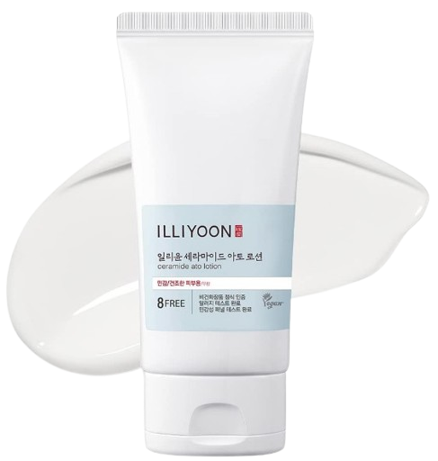 Illiyoon Ceramide Ato Lotion | Lightweight Moisturizer for Dry & Sensitive Skin, Barrier Repair for Face and Body, Mild for Babies, Vegan Certified, Korean Skincare